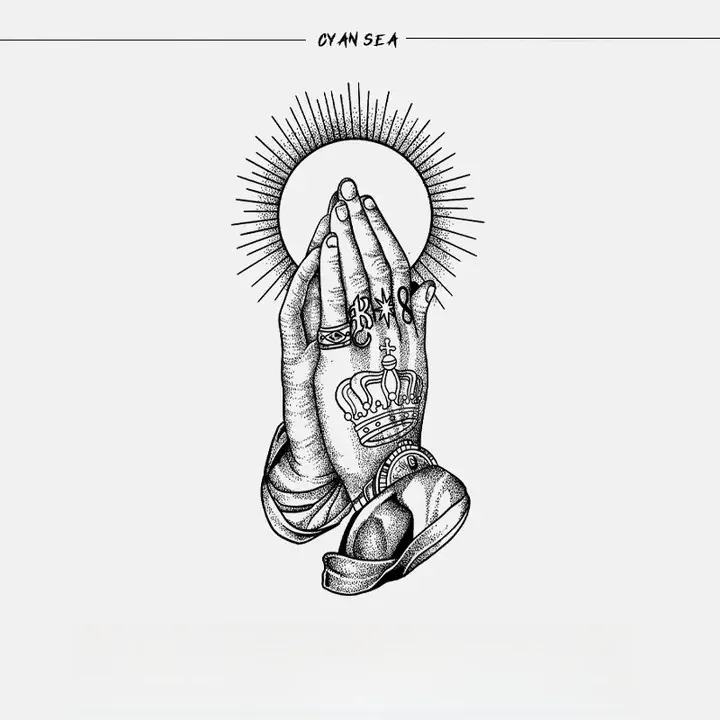 

Christian Crown Blessing Herbal Juice Temporary Tattoos Waterproof Fake Tattoo Body Art Tatoo Body Stickers Last for 15 Days