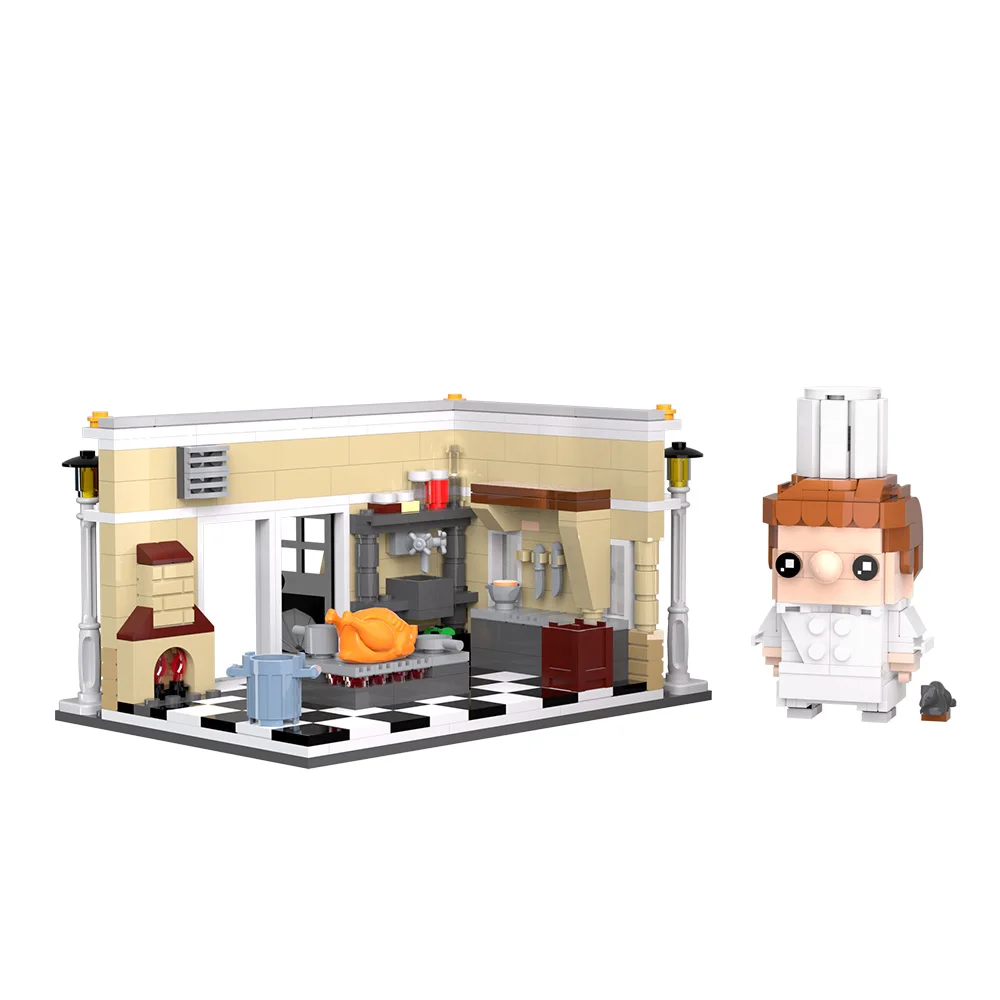 

MOC Remy The Rat Kitchen Building Blocks Model Movie Remy The Rat God of Cooking Bricks Assembly Toys Kids DIY Birthday Gifts
