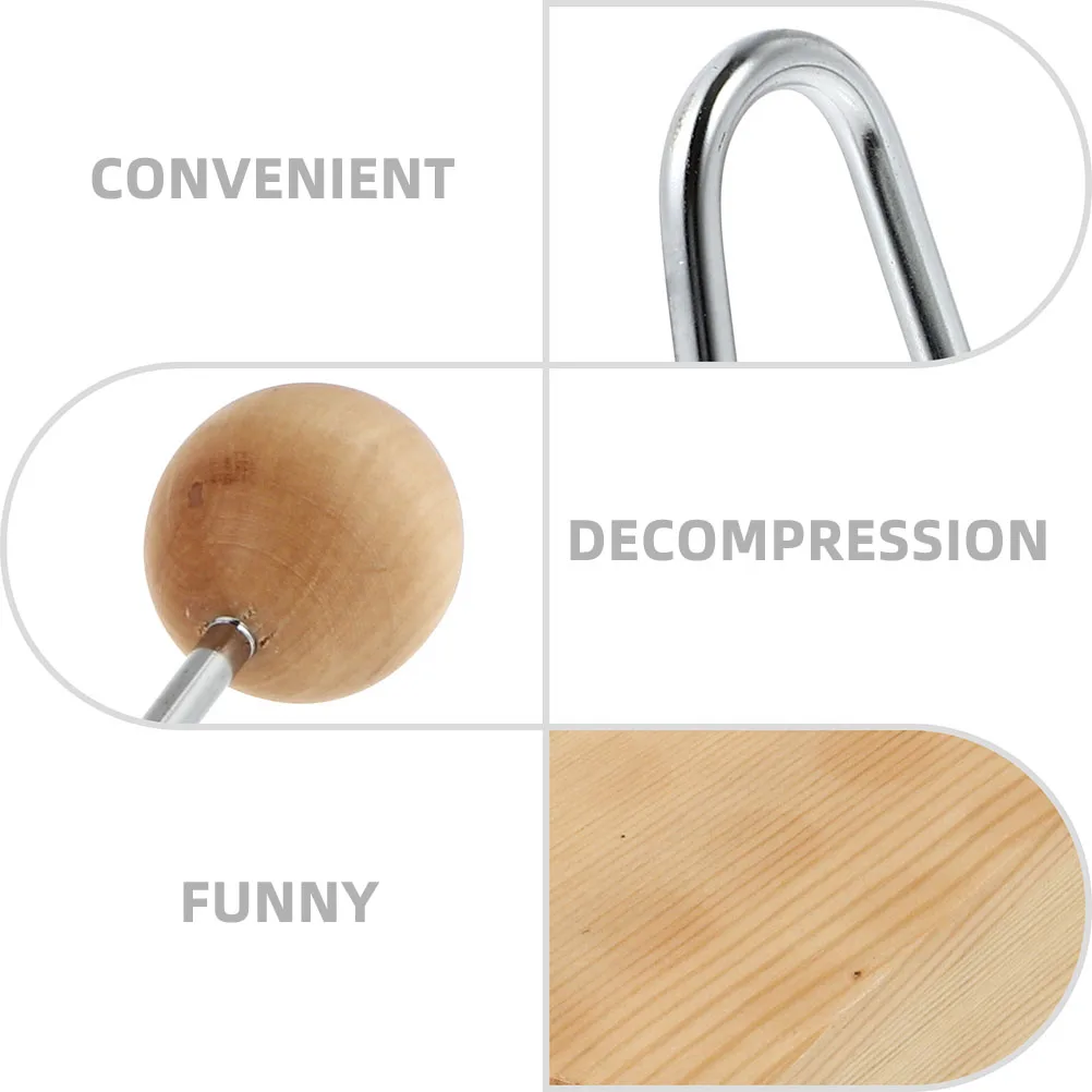 Wooden Ball Bangzi Handheld Slap Kids Toddler Percussion Instrument Musical Toy Orff Instruments Vibraslap Small Instruments