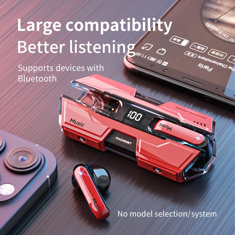 G20 écouteur sans fil Bluetooth 5.3 TWS casque de jeu HIFI stéréo double Mode Bluetooth casque Gamer pour Xiaomi