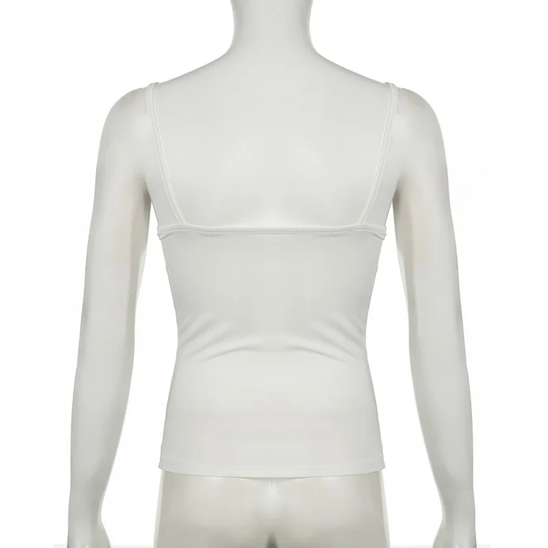 2026 Neues Sommer Y2K American Retro Spitzen-V-Ausschnitt-Trägertop – figurbetont und schlankmachend, kurzer Stil, „Spicy Girl“-Top, französisch schlicht und sexy – Detail 16