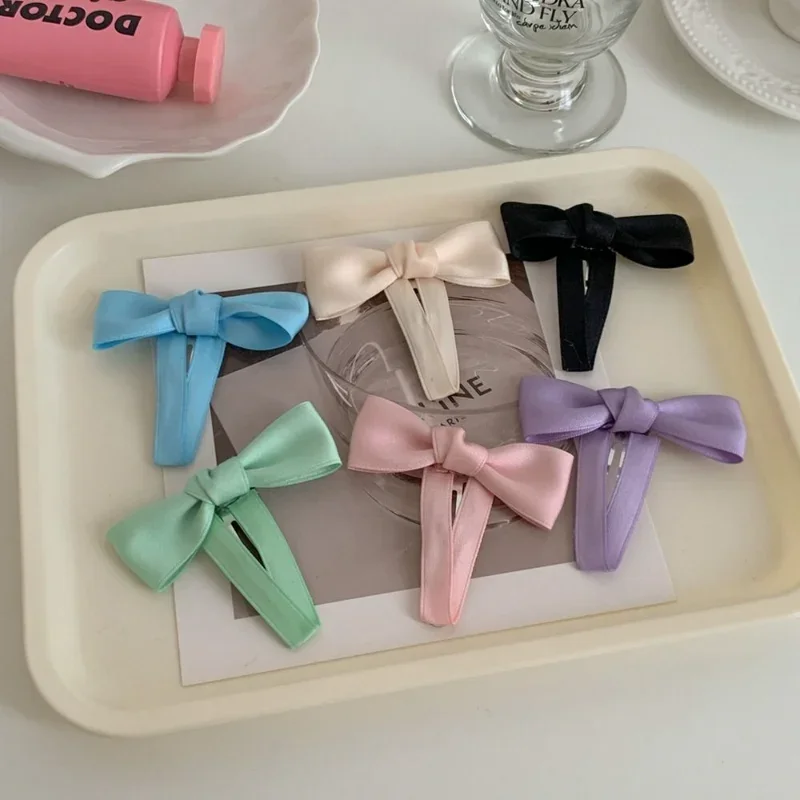 

BB Clip Bowknot Small Hair Clip Korean Style Headwear Balletcore Bow Hairpin Girl Hair Clip Female Hair Accessories