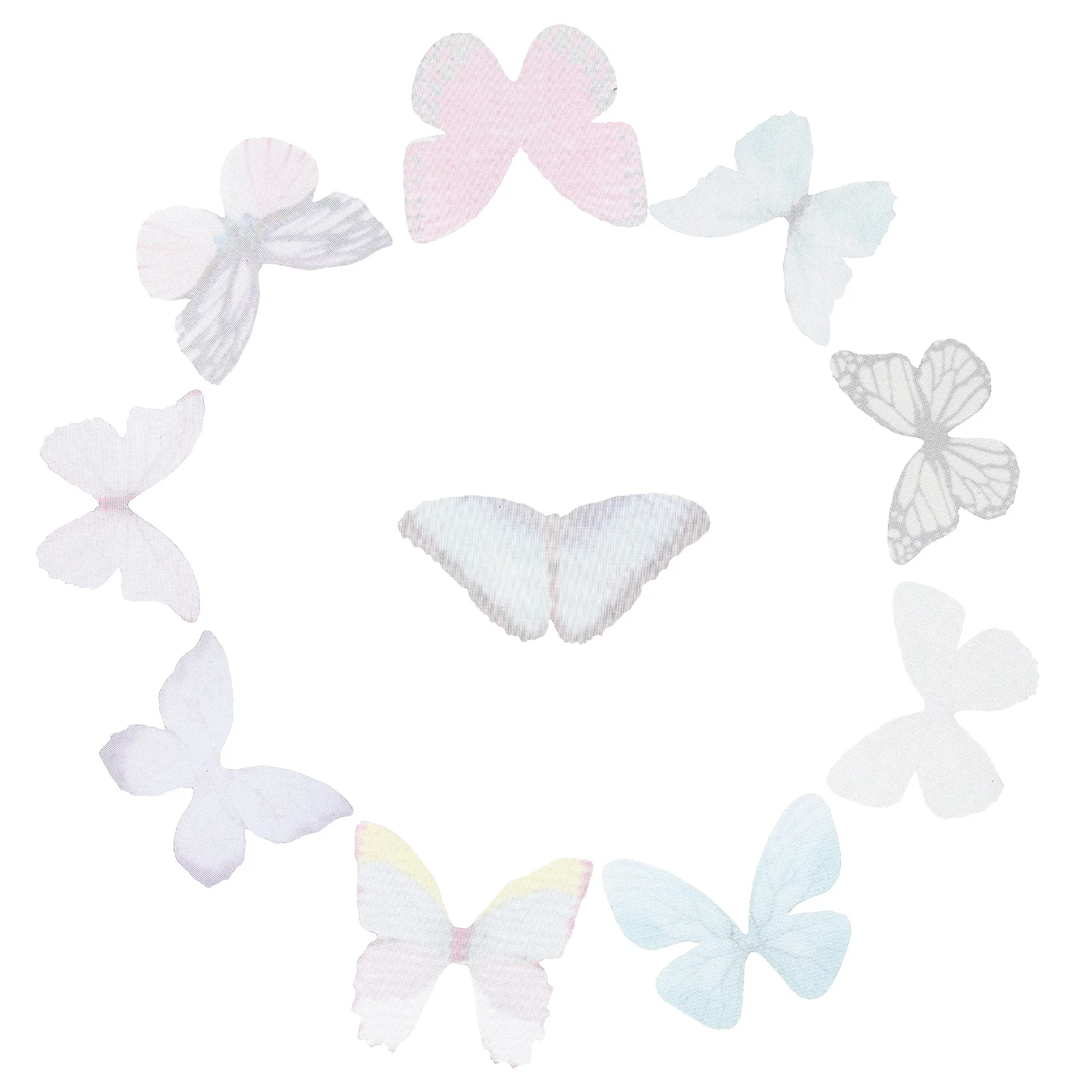 

20Pcs Hair Decoration Multicolor 3D Double Layers Gauze Butterflies for DIY Accessories Dress Necklace Earrings Decor
