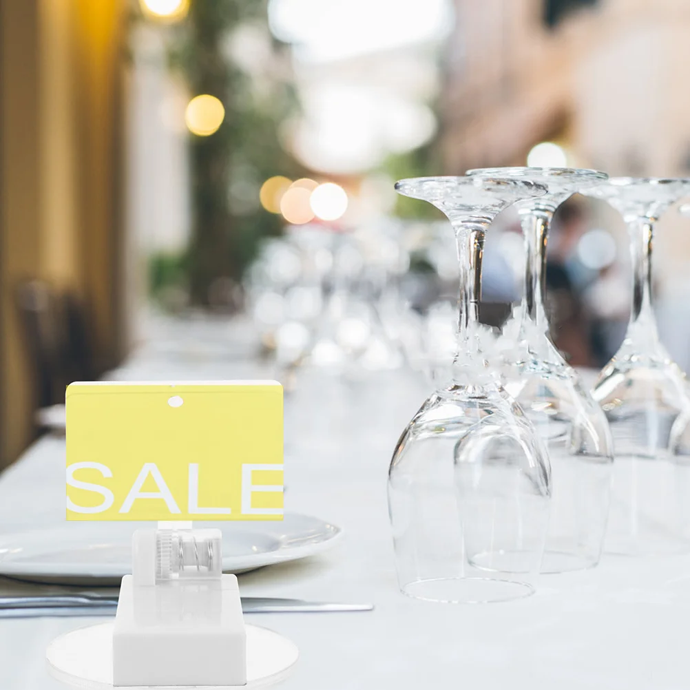 2 قطعة حامل ملصقات مغناطيسي مادة قوية حامل عرض عملي لعلامات أسعار القائمة حامل شارة السعر المغناطيسي