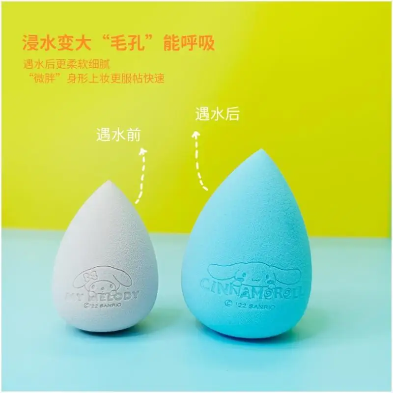 New Sanrio anime kawaii eggshell beauty egg set Cinnamoroll My melody powder puff cute girly heart makeup supplies holiday gift