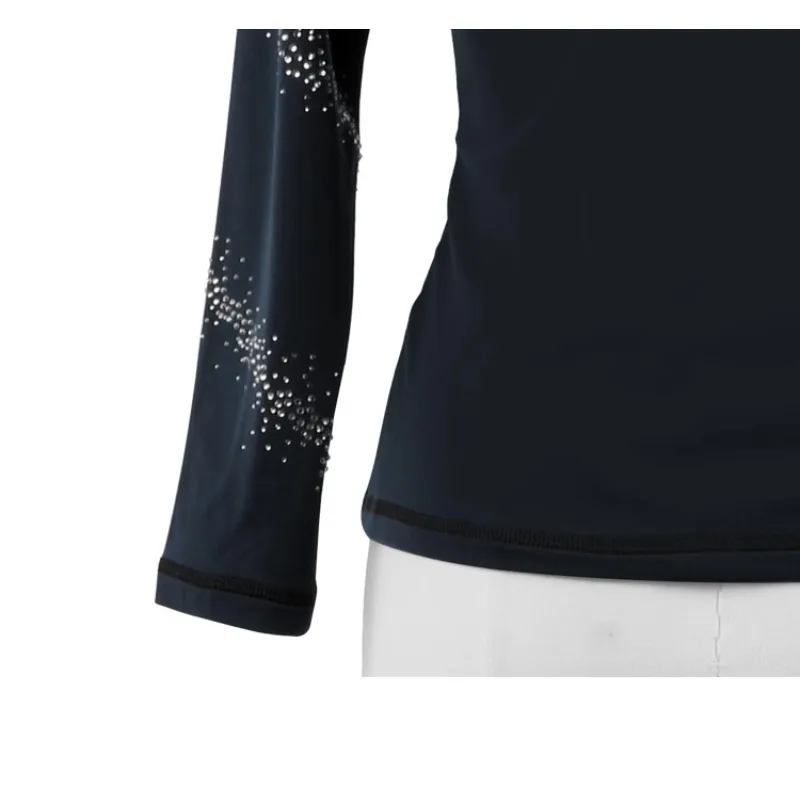 customized figure skating training clothes girls skating suit four season tops jackets women adults' diamond wrapped jackets