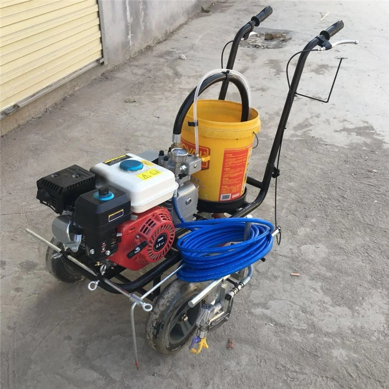 China High Efficiency Hand Operated Portable Traffic Painting Line Cold Paint Spray Road Marking Machine for Sale