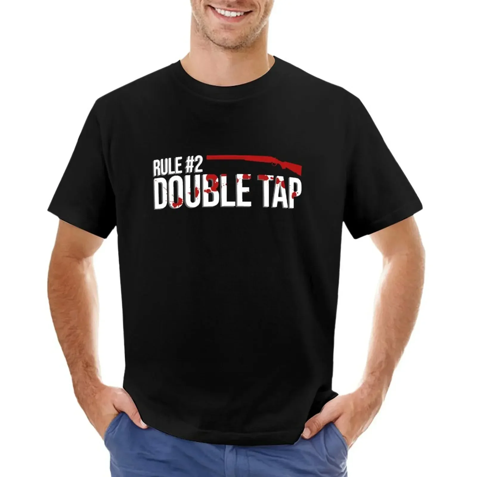 Rule #2 Double Tap T-shirt anime quick-drying Short sleeve tee t shirts for men