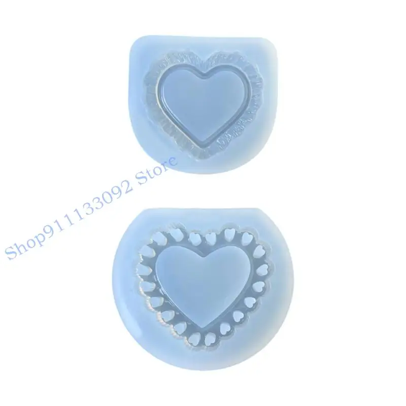 

H9ED многоразовая форма сердца силиконовая подвеска литейная форма DIY принадлежности для рукоделия аксессуар