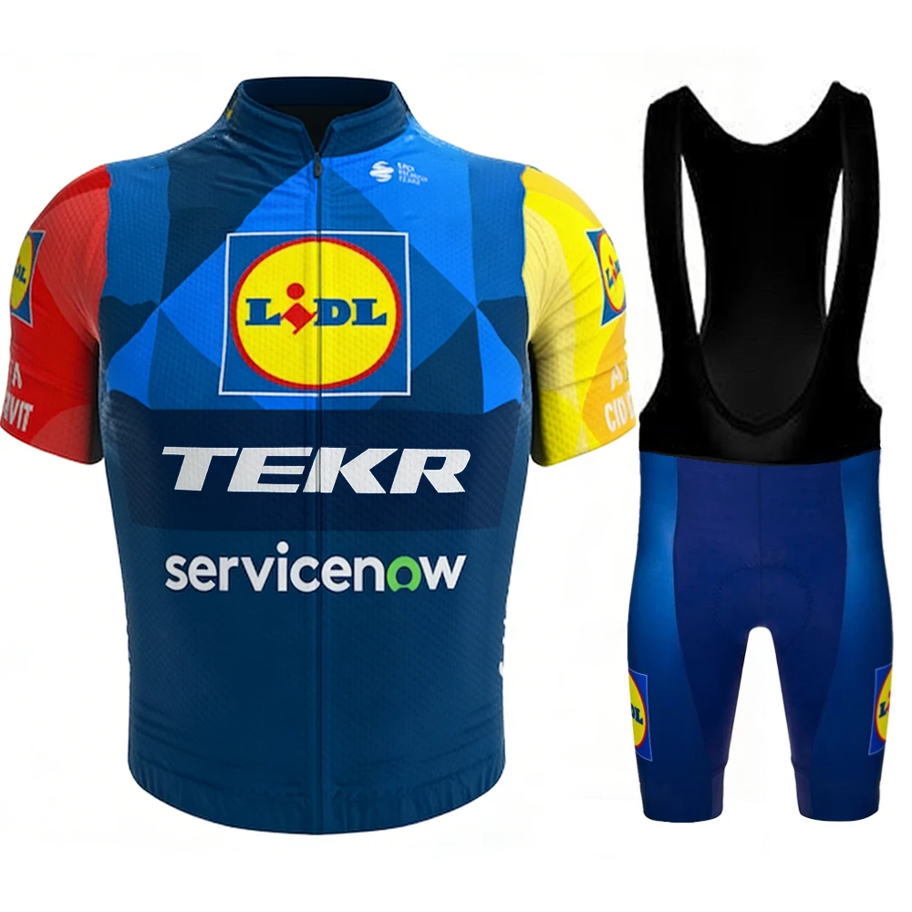 

TEKR Triatlon Cycling Clothing Man Men's Jacket Set Shorts Mountain Bike Jerseys Mtb Male Pants Uniform Mallot Summer Gel Jersey