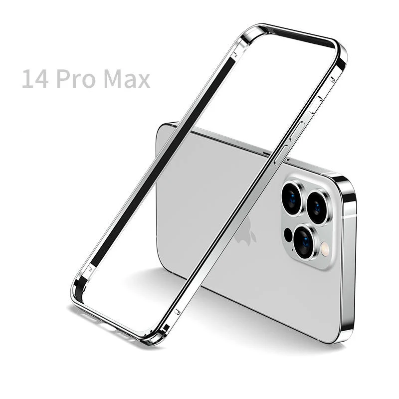 Ultra cienki zderzak aluminiowa metalowa rama twarda obudowa do iPhone 15 12 13 14 Plus Pro Max stop futerał ochronny Coque