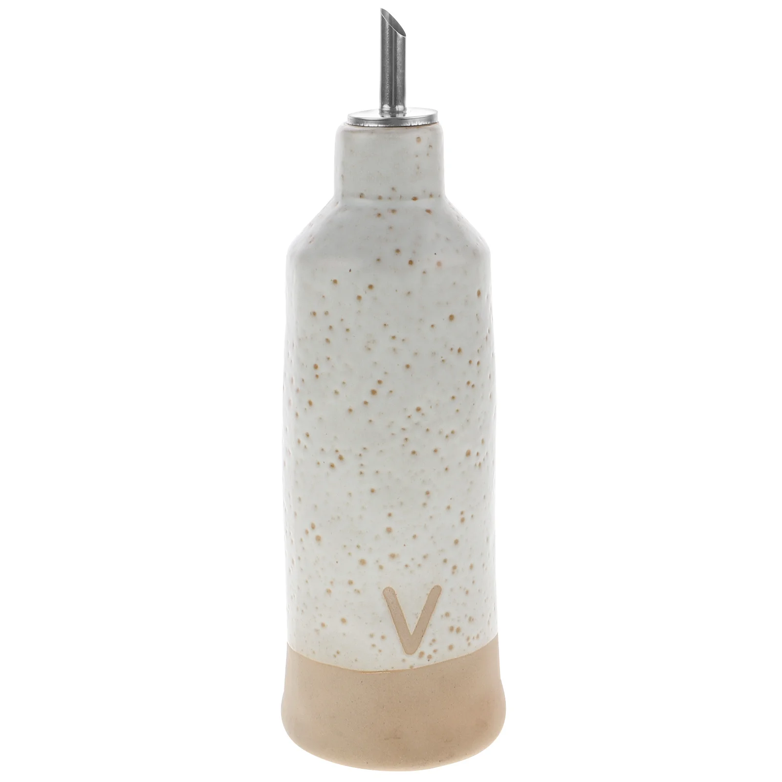 

Ceramic Dispenser With Lid, Kitchen Vinegar Bottle For Liquid Sauce Soy Seasoning Storage, Smooth Pour Spout, Household