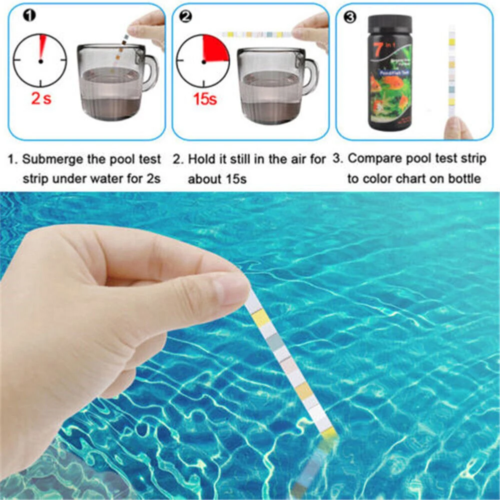 Brand New Long Lasting PH Test Strips Kit Pond Total Silane Tropical 7 In 1 Fish Tank Residual Silane Aquarium