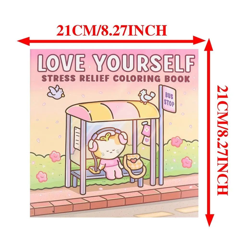 Simpatico cartone animato Libro da colorare educativo antistress Libro in brossura Pittura Regalo Disegno Montessori per adulti e adolescenti
