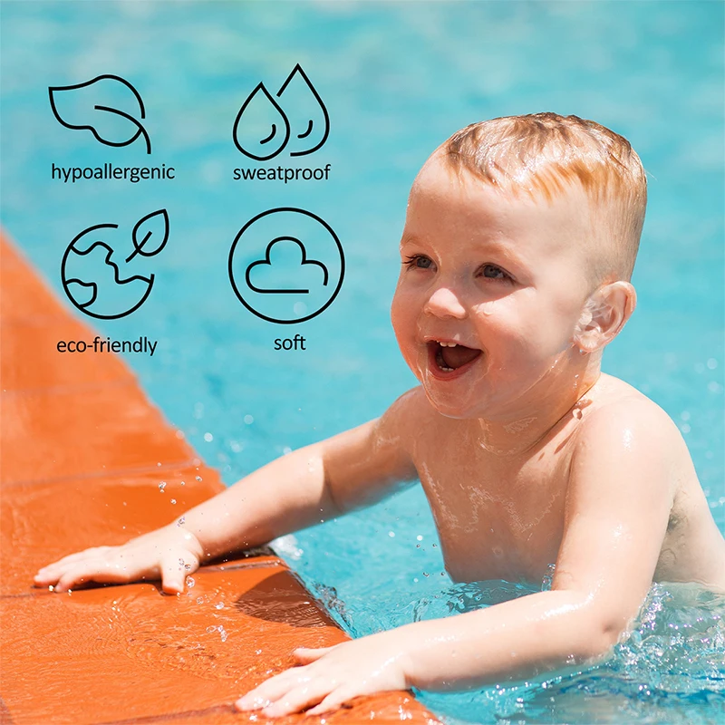 30Pcs Swimming Cover Caps Waterproof Ear Protector Baby Swimming Ear Protection Patch Shower Cap Tool Waterproof Sticker