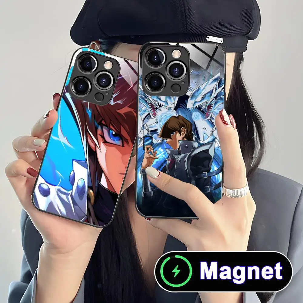 

Yugioh Seto Kaiba Phone Case for iPhone 17 16 15 14 13 12 11 Air Pro Max Plus Mini Glass Magnet Cover