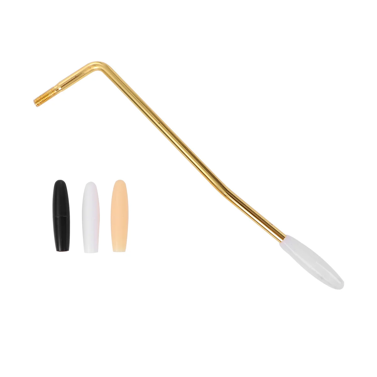 

Guitar Tremolo Bar 5Mm With 3 Tip Caps Golden Iron Plated Whammy Arm For Single Bridge System Tone Control Replacement