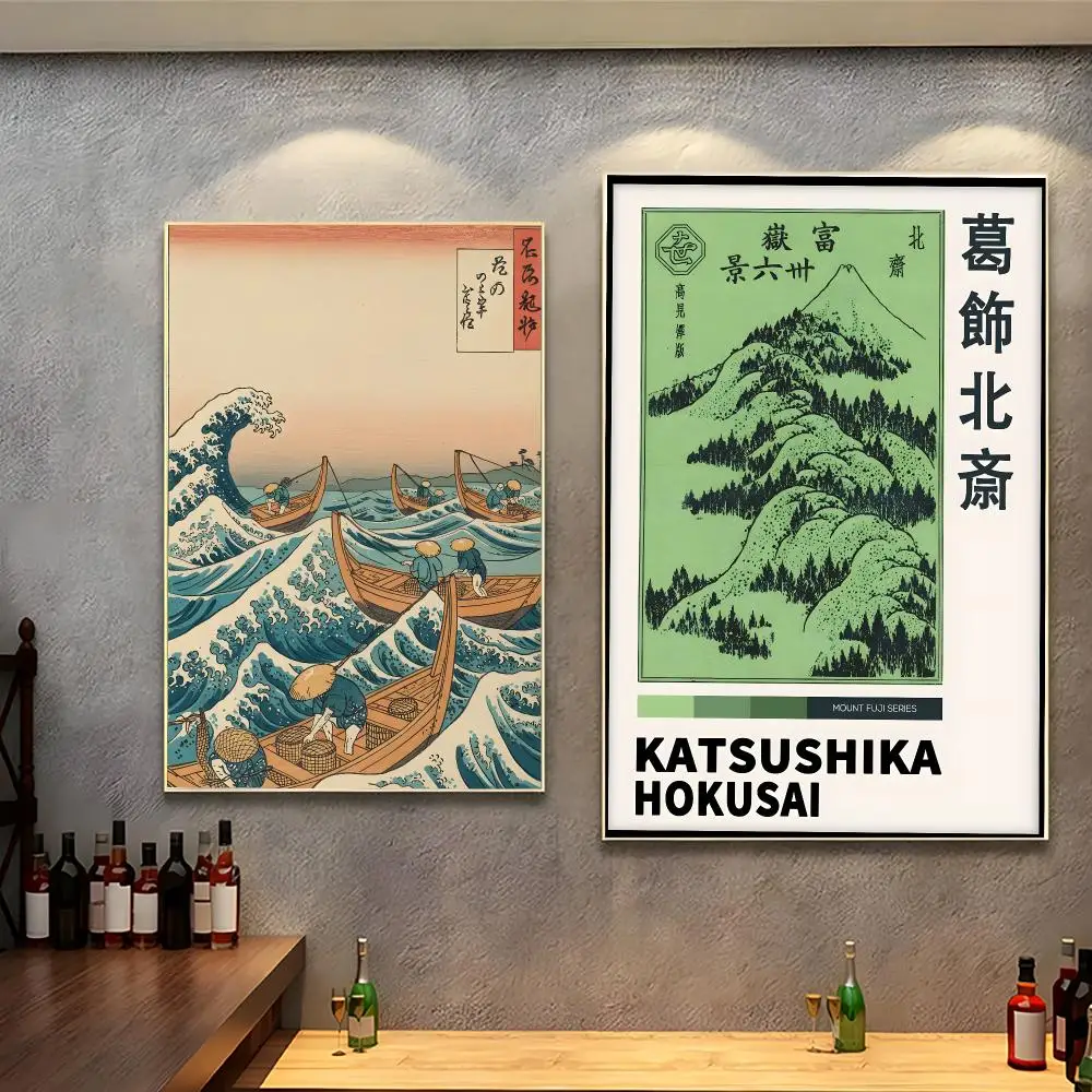Classic artist Katsushika Hokusai Poster Peel And Stick Indoor Bedroom Wall Decor Aesthetic Gift