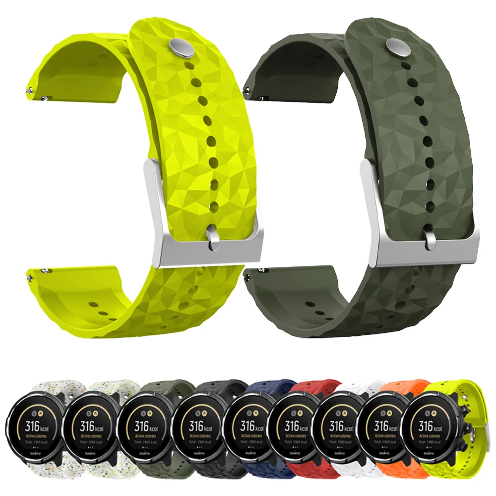 Sport Silicone 24MM Watch Strap for Suunto vertical Watch Bands Silicone Repalcement Wristband for Suunto9 peak pro/Suunto5 peak