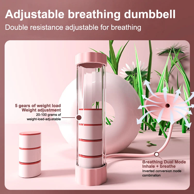 

1 Set Breathing Exercise Device Abdominal Muscle Trainer Deep Breathing Dumbbell Men Women Adults Lung Capacity Training Device