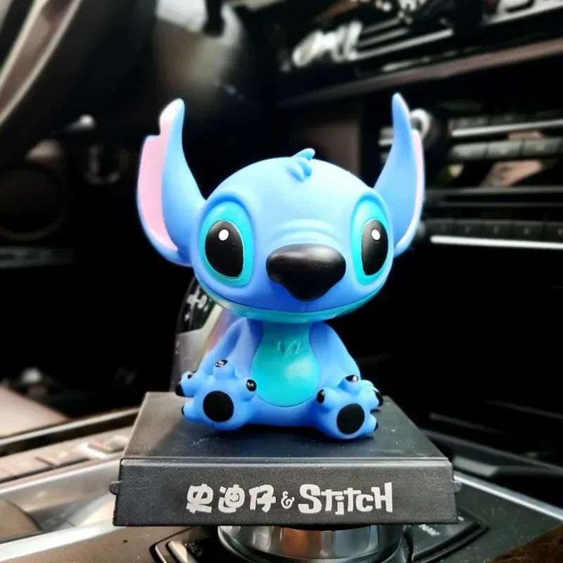 

Stitch Shaking Head Doll Car Ornament Cartoon Interstellar Baby Interior Supplies Soft Plush Toy for Vehicle Decoration