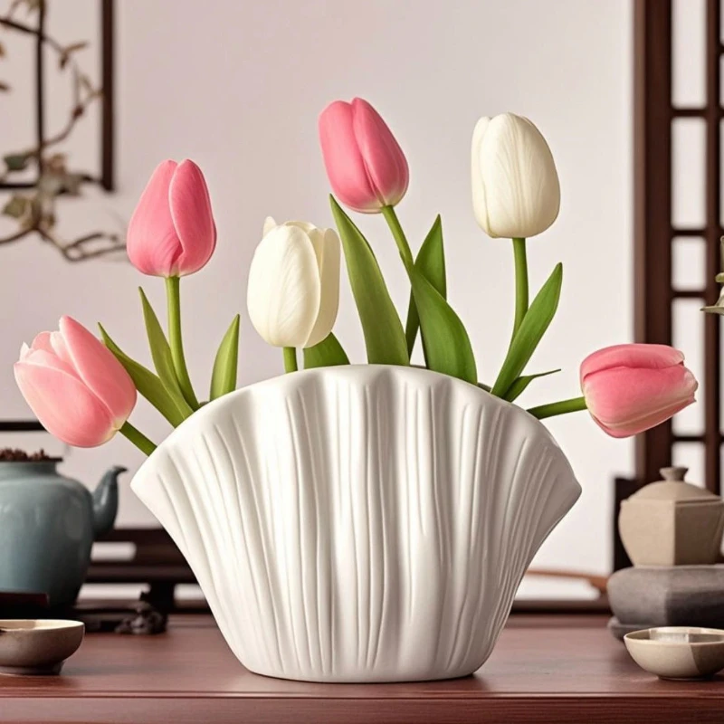 

Nordic Vases Modern Home Decoration Vases Ceramics Elegant Room Ornaments Aesthetic Luxury Decor Home Hydroponics Vases