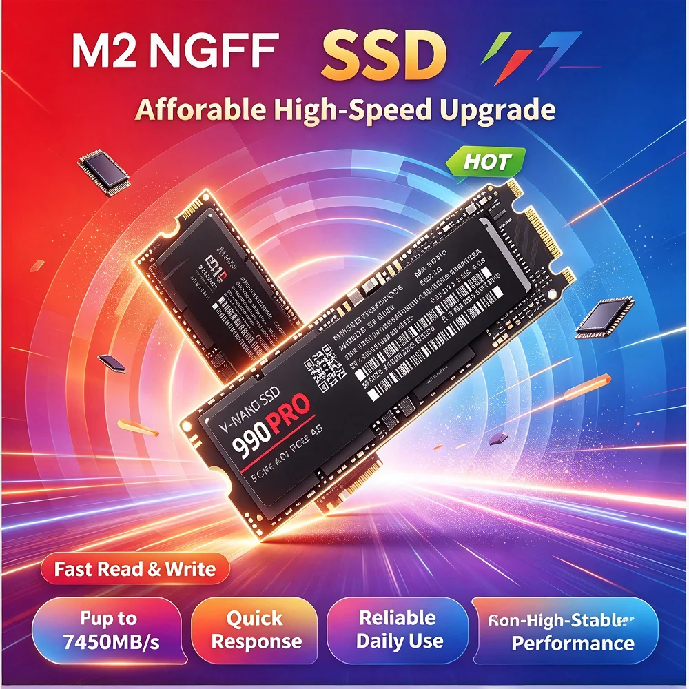 High Speed Internal M.2 NGFF SSD 1TB 2TB Solid State Hard Disk 990-Pro Stable Storage Drive for Gaming Laptop Desktop Notebook