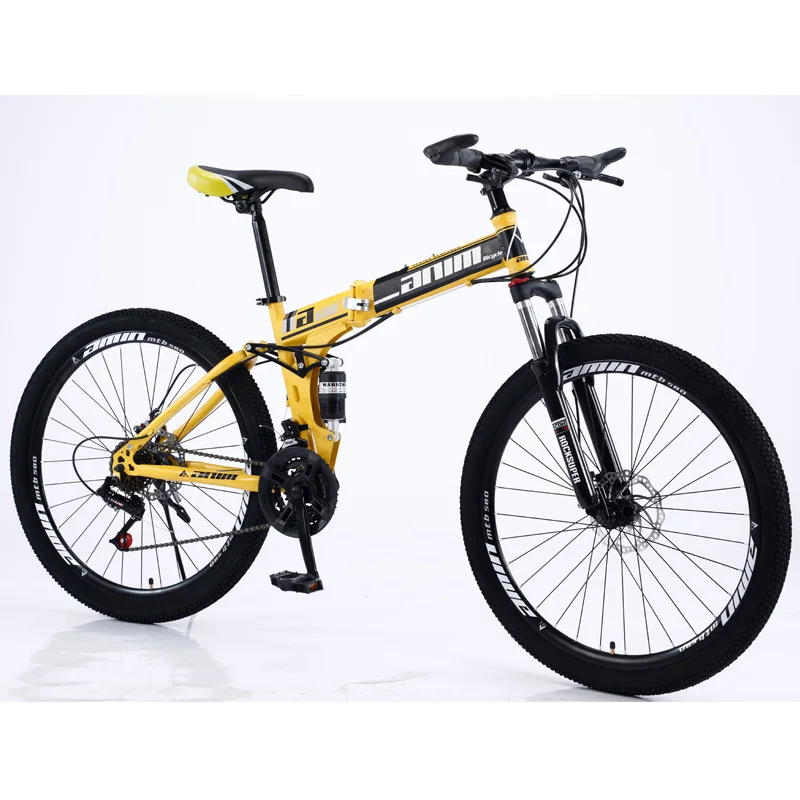 Quickly Collapsible Bicycle 24/26 Inch Double Shock Absorption One Wheel Folding Mountain Bike