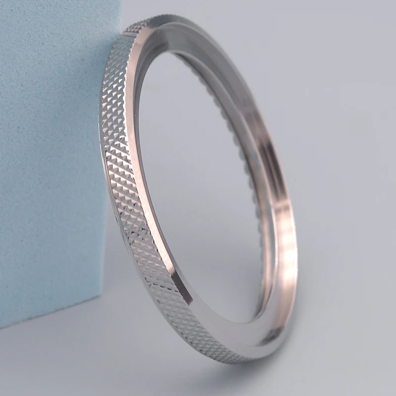 Seiko Watch Mod Stainless Steel Knurled Bezel Ring For SKX007 SRPD Seiko Watch Case 41mm Rotating Bezel Dive Watch Replace Parts
