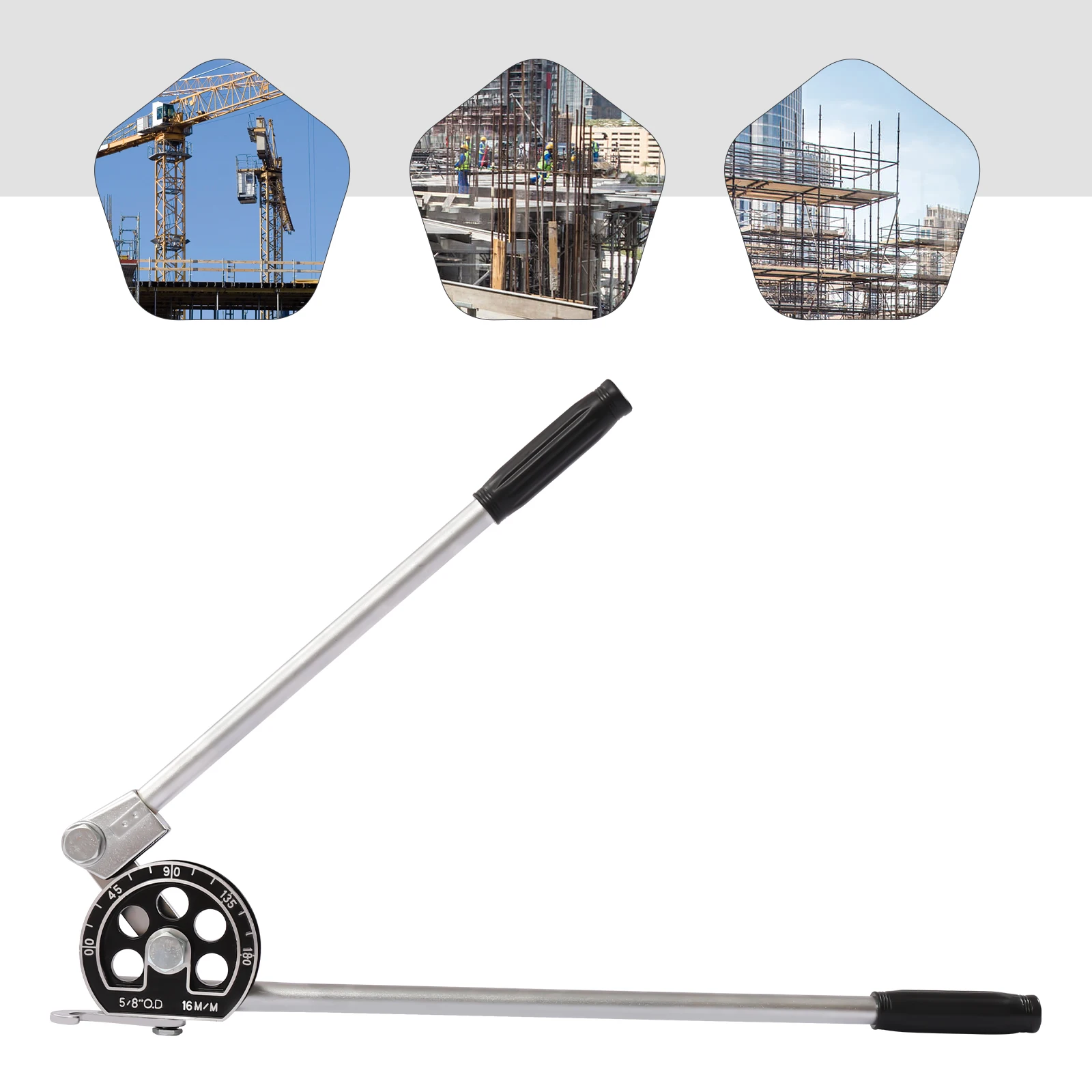 

Ручной трубогиб 16 мм, гибочный инструмент для труб 5/8 дюйма из алюминия и нержавеющей стали, прецизионный инструмент для гибки на 180 градусов для самостоятельной установки сантехники