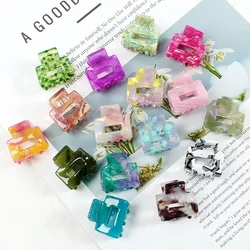 Mini horquilla hueca cuadrada de acetato, pinza de garra de cangrejo, pinzas para el cabello para mujer, pasadores para niñas, paquete de baño, accesorios para el cabello