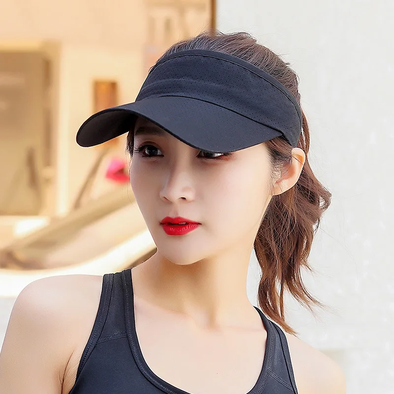 Fashion Summer Breathable Air Sun Hat For Men Adjustable Visor UV Protection Top Empty Solid Beach Running Sunscreen Cap