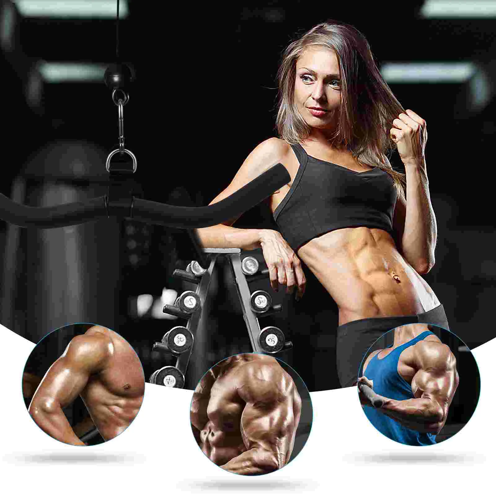 Fitness Bar Acciaio Bicipiti Tirare Tricipiti Trainer Muscolo Palestra Asta Forniture Contro Arco