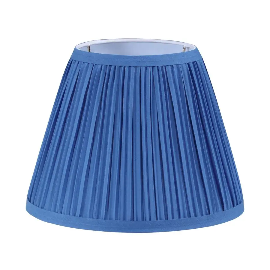 

56502, Empire Uno Lamp Shade in Mushroom Pleated Classic Blue, 5 Top x 9 Bottom x 7 Slant Height, Slip 33mm