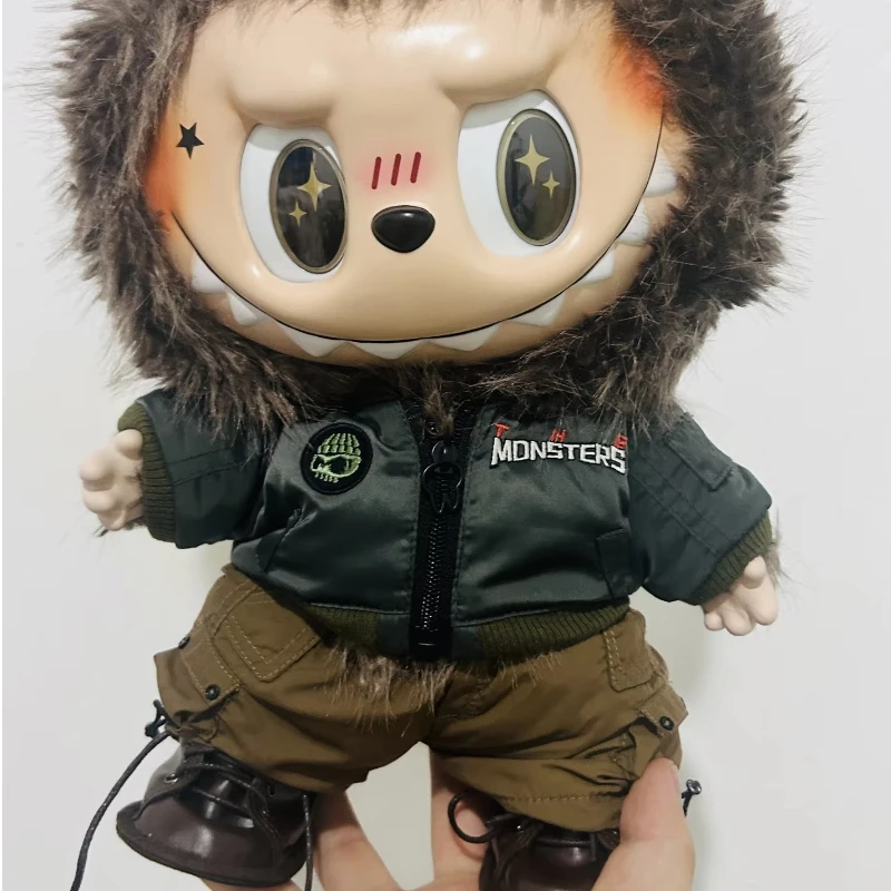 

Одежда для Labubu, костюм пилота 38 см, для Zimomo Jump для кукол Joy, стильный наряд самолета, аксессуары для кукол, быстрая доставка