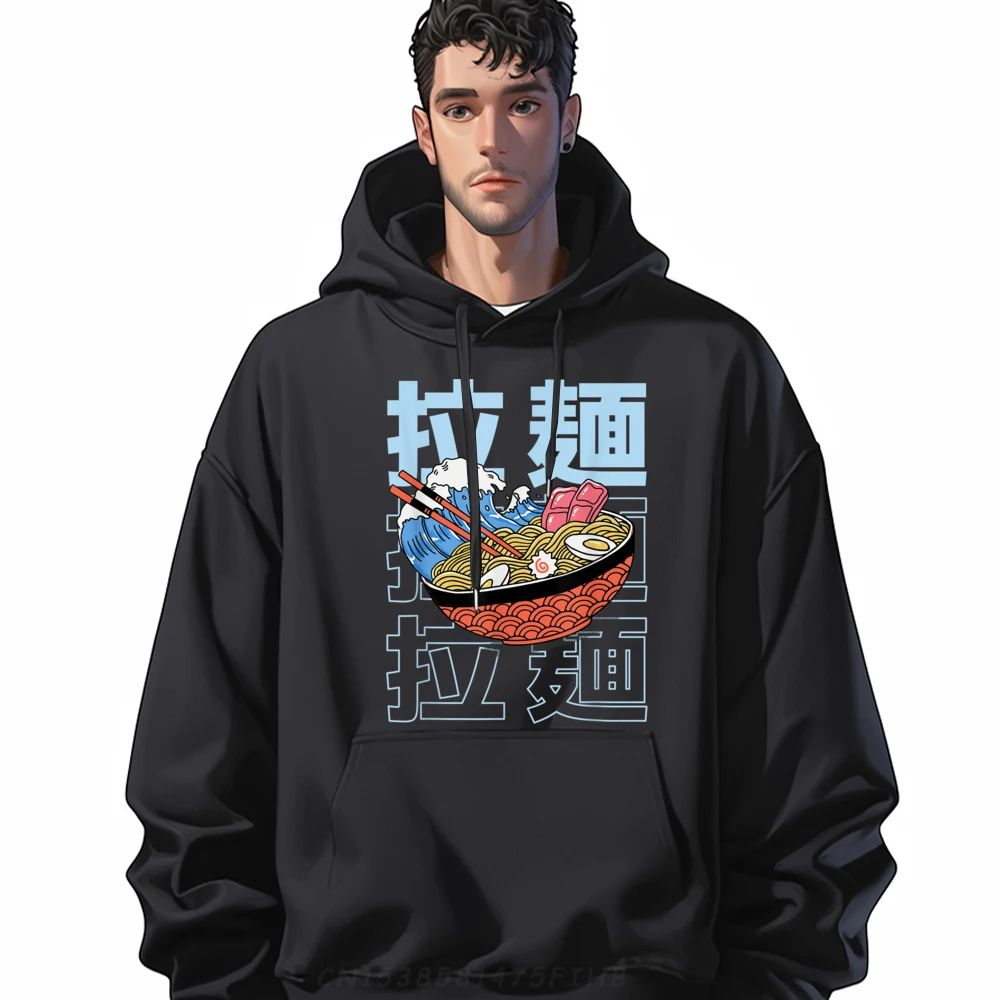 

The Great Ramen Off Kanagawa Japanese Traditional Ramen Wave Graphic Tees High Quality Men's Sweater Harajuku