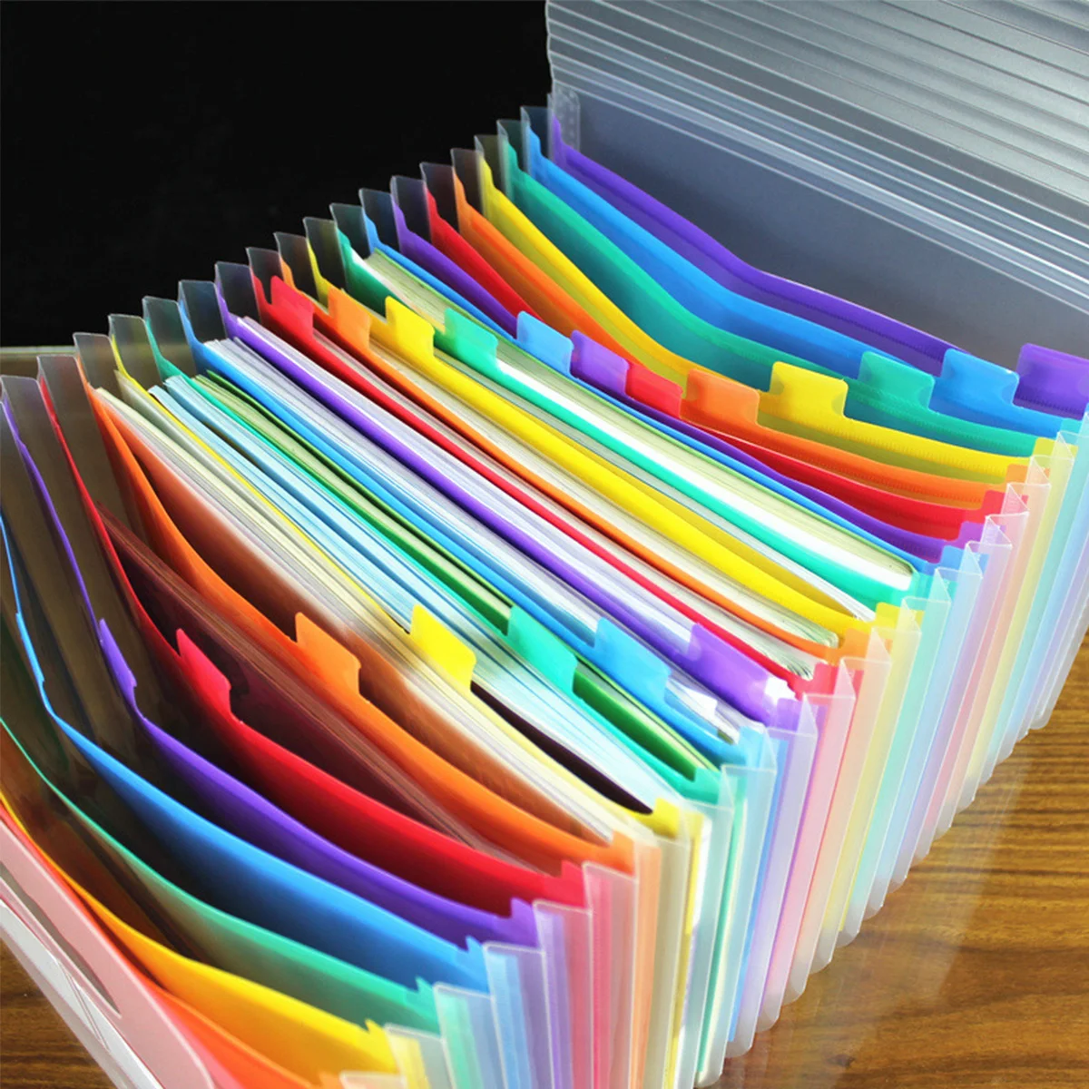 24-zakken Uitbreidende bestandsmap Stijlvolle draagbare documentorganizer Gespontwerp voor thuiskantoor Schoolgebruik Ontvangstorganisator