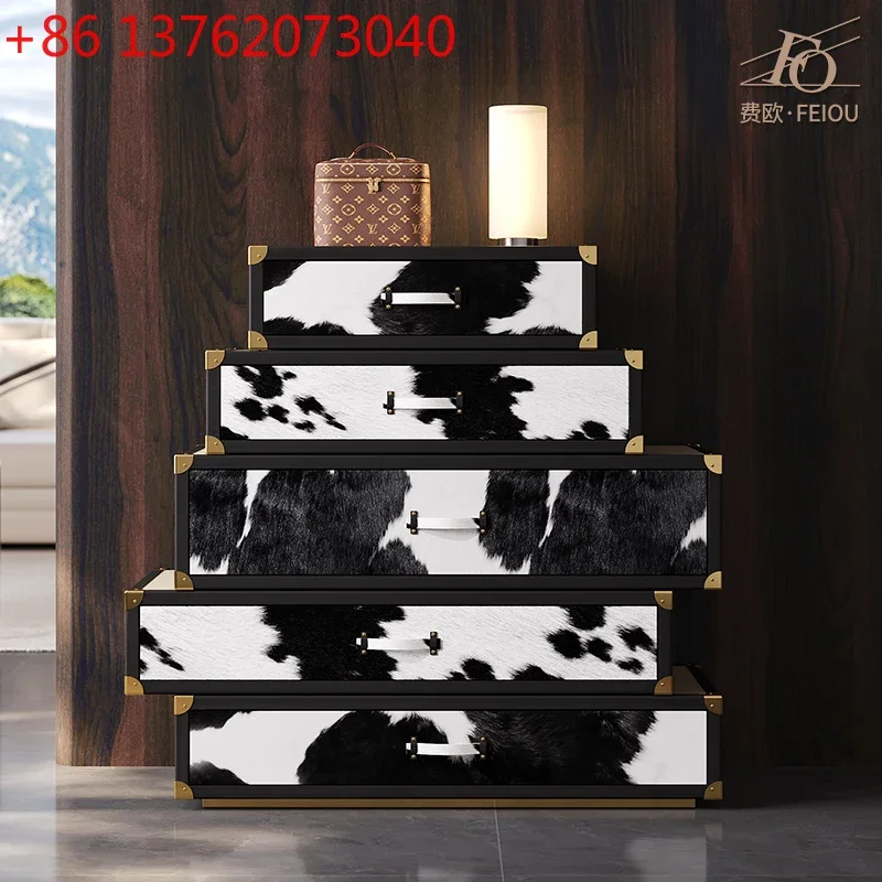

Light luxury decorative bucket cabinet Italian postmodern storage porch bucket cabinet