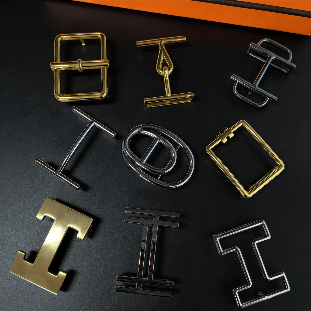 No belt, Double Letter H Luxury Brand Designer 35mm-40mm Belt Buckle for Men Fashion Women Dress Accessories Decoration