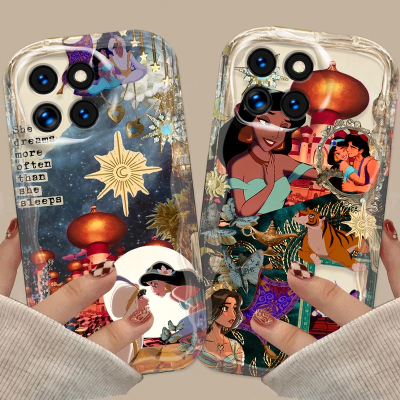 Disney Aladdin Magic Lamp For Xiaomi Mi 14 12 12T 11 Lite Poco M6 X6 X5 X4 X3 Pro GT NFC 5G Wave Oil Cover Phone Case