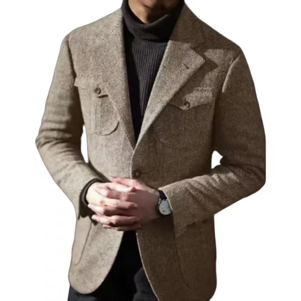 Apenas hommes 1 pièce Blazer poisson colonne vertébrale veste affaires élégant chaud printemps Ternario Para Homem Moda Roupas-para-homem