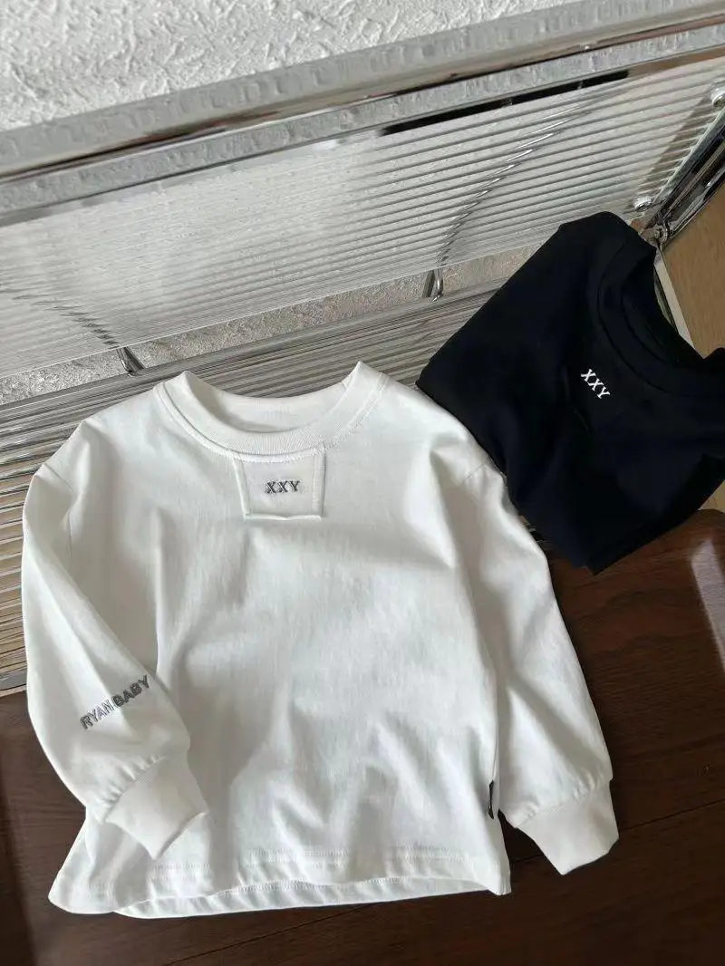 Neues Frühlings-Herbst-Kinder-Baumwoll-Langarm-T-Shirt Baby-Sweatshirt Überzieh-Oberteil Jungen Mädchen Casual Schul-Sport-Pullover Kinder – Detail 8