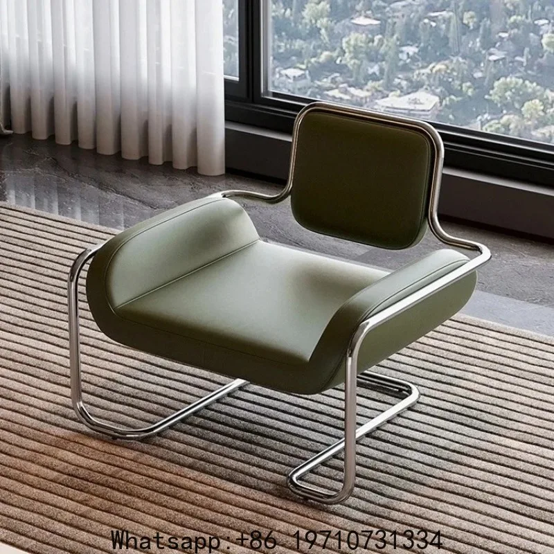 

Nordic Designer Vintage Stainless Steel Irregular Convex Chair, Minimalist Luxury Living Room Reception Lounge Chairs