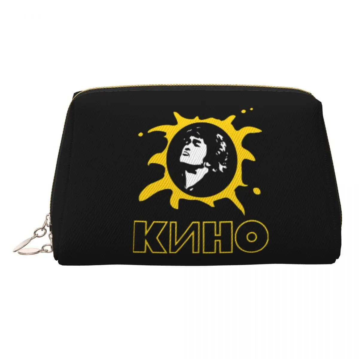 Viktor Tsoi Russia Music Rock Band Kino Women Cosmetic Bag Travel Makeup Organizer Pouch Toiletry Storage Dopp Kit Case