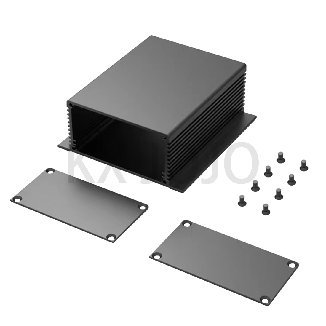 Box Aluminum Enclosure 97*41*130mm Integrated Case Black with Ears PCB DIY Instrument Electronic Project Protective Cover Box