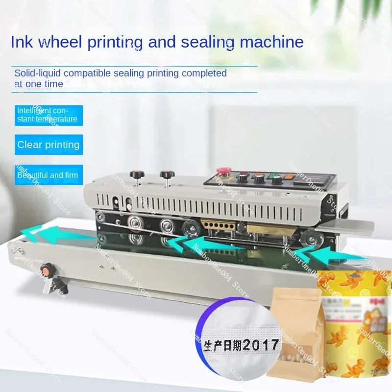 FRD-1000 Sealing Machine Commercial Automatic Continuous Sealing Machine Ink Roller Pad Printing Colored Printing Machine