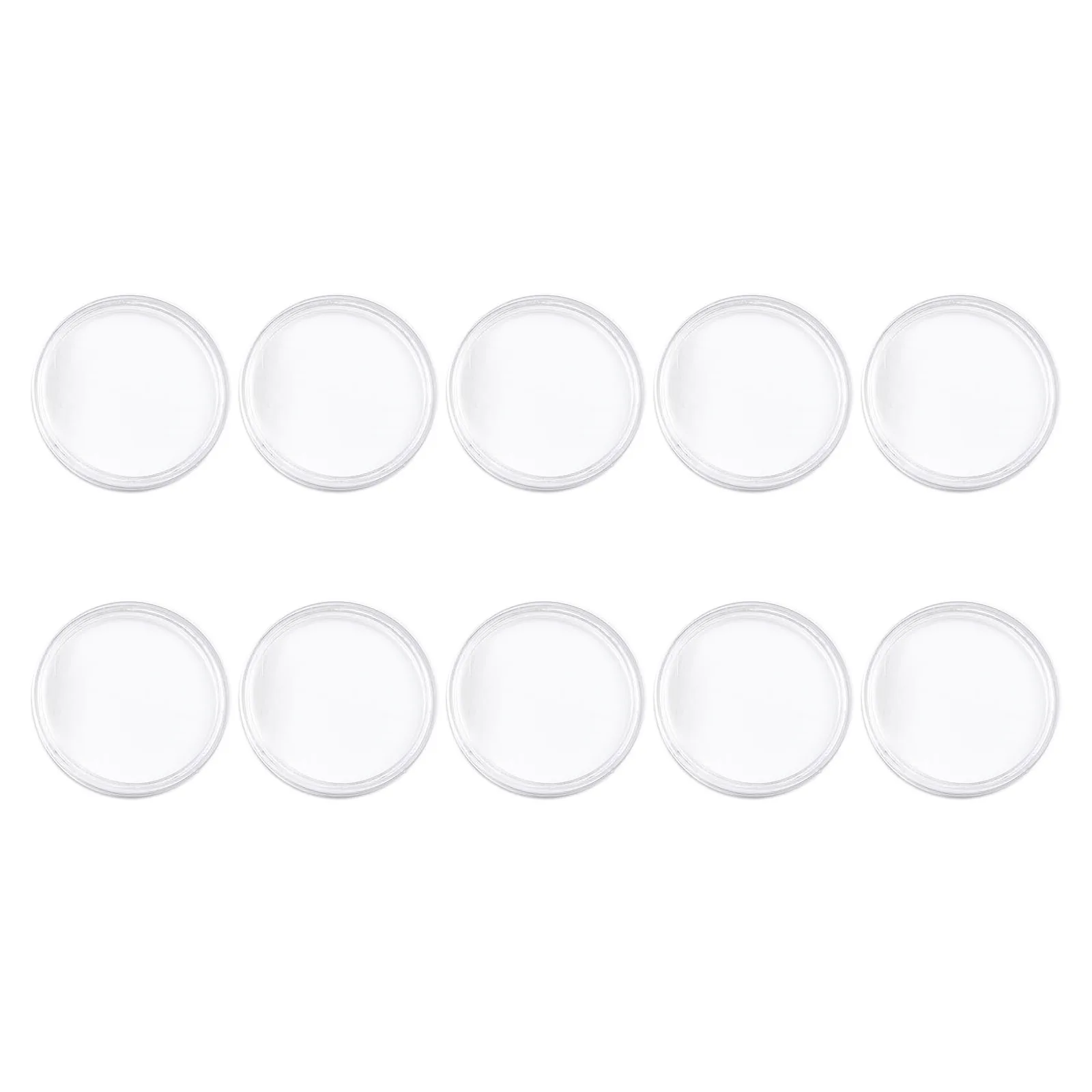 Home Storage & Organization 100Pcs Clear 32mm Coin Storage Boxes PS Plastic Capsules Portable Round Holders Tokens, Badges Set