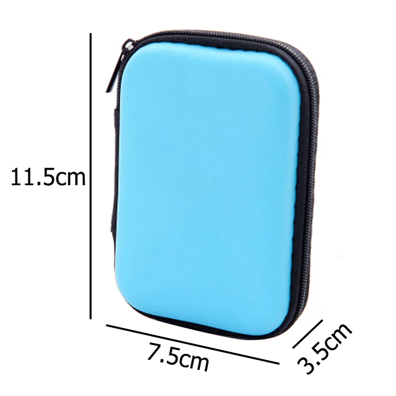 Portátil Mini Bolsa para Fone de Ouvido, Diversos Armazenamento Bag, Charging Case, Pacote Zipper, Viagem Acessório