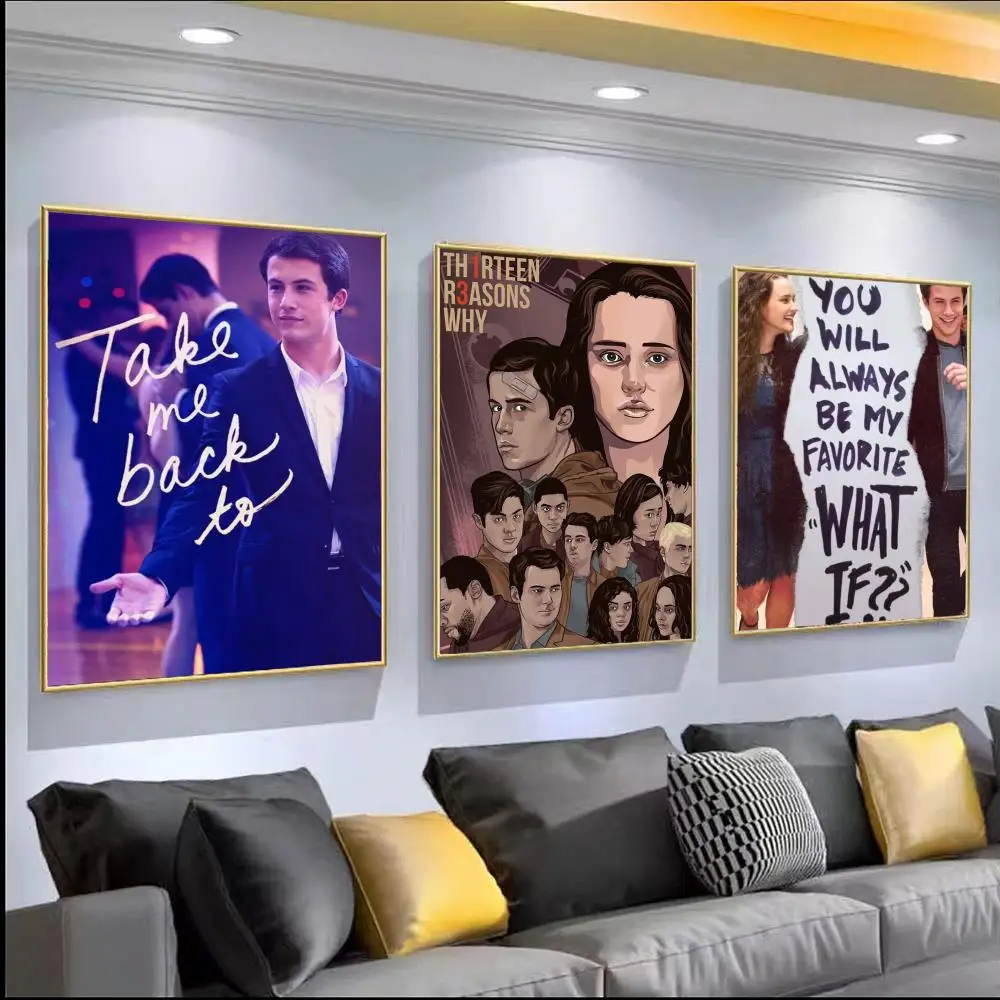 13 Reasons Why Movie Poster HD PVC Self Adhesive Wall Art - Waterproof Reusable For Home Office Cafe