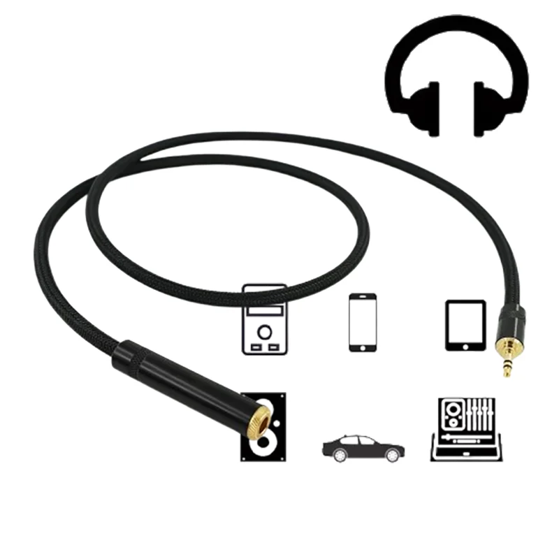 

Carare Premium 4N OFC Audio Extender: Gold-Plated 3.5mm Male to 6.35mm Female Hi-Fi Adapter for Lossless Signal Transmission​